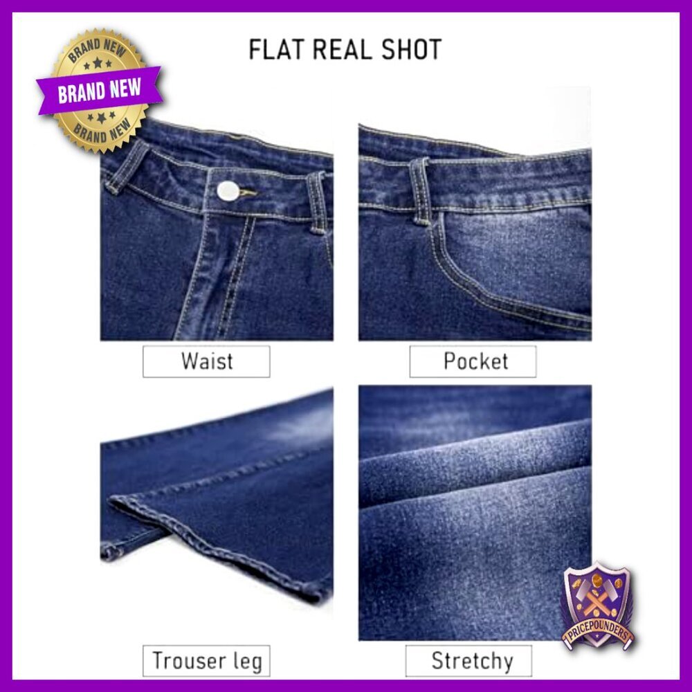 Plus Size High Waisted Bootcut Jeans Stretchy Slimming Fit - Picture 4 of 7